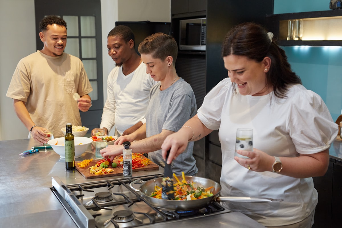 Chef demonstrating proper knife technique